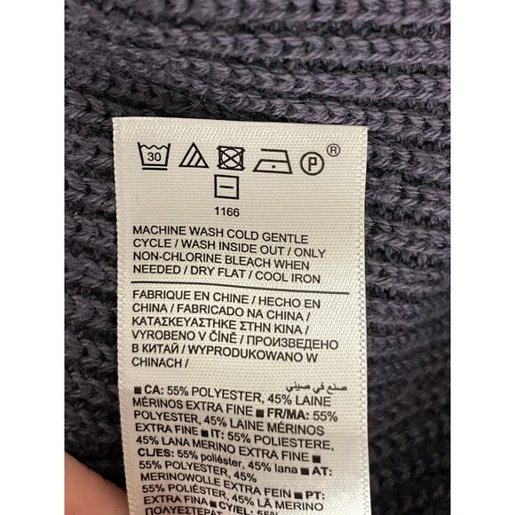 Athleta En Route Hanover Sweater Nightfall Purple Medium Merino Wool Blend - Picture 10 of 10